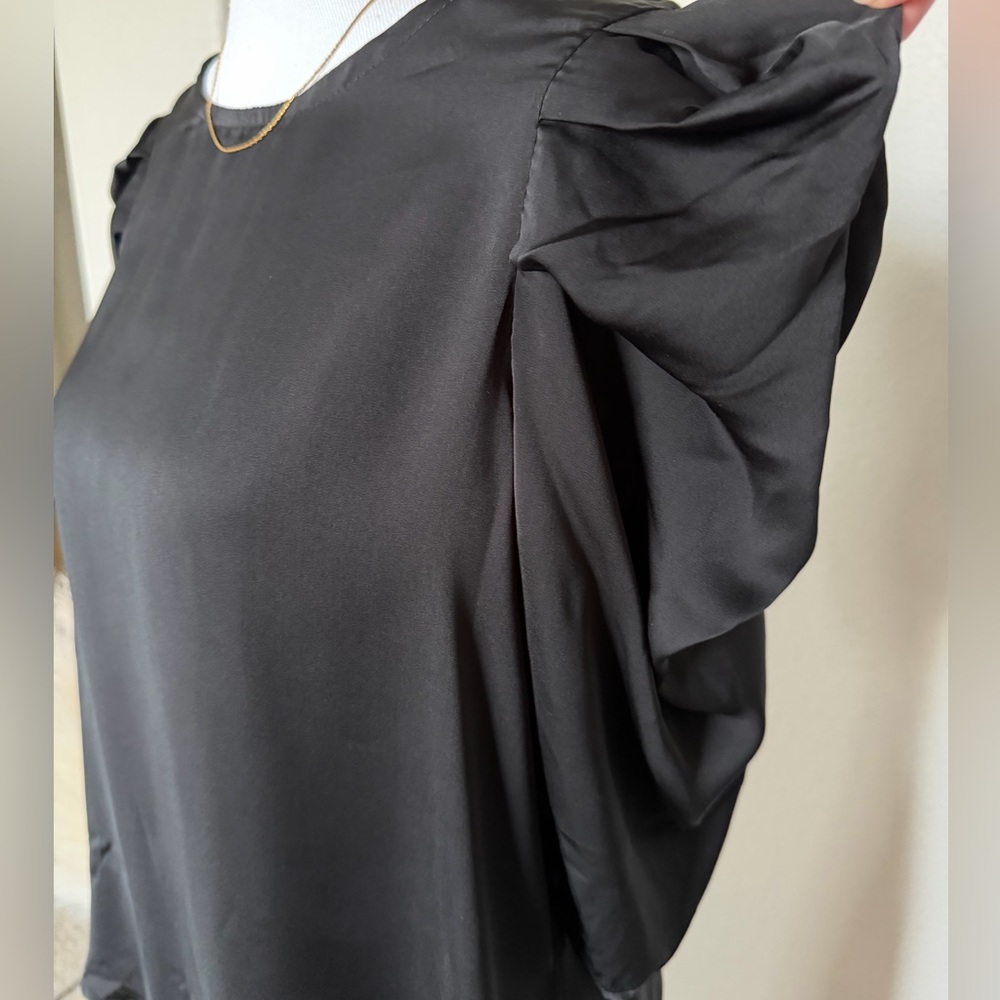 NWT Ces Femme - Black Princess Sleeve Blouse - 2 - Picture 14 of 17